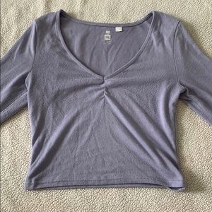 Lilac Long Sleeve Crop Top